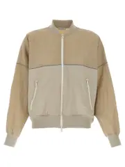 [Brunello Cucinelli] Brunello Cucinelli-Two-Material Felpe Beige-Donna M Beige