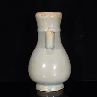 在飛比找Yahoo!奇摩拍賣優惠-汝瓷慣耳瓶，21×12，80056 瓷器 青花 粉彩【中原藏