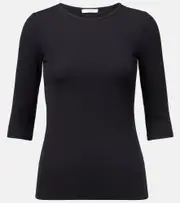 [Vince] Vince Ribbed-knit top AU 10 black
