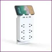 9-in-1 Surge Protector 6-Outlet Extender with 2 USB & 1 USB-C Ports Power Strip