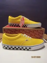 NIB~Vans "Off The Wall"~DOHENY~Skate Shoes~Sneakers~Yellow w/ Checkerboard Sole