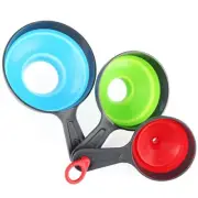 3 Pack Collapsible Silicone Funnel for Wide Mouth Canning Mason Jars Jam Filling