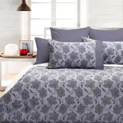 Accessorize Cranbrook Lilac Quilt Cover Set Black King
