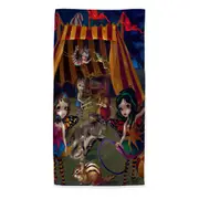 Cute Kids Art the Fairy Circus Beach Towels Medium Large Extra Large