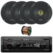Infinity Alpha 100 Bluetooth FM Radio Receiver, 4x 6.5" 300W Car Speakers, Wire
