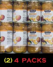 Kirkland Signature SLICED GREEK PEACHES 24 Oz Jar - ( 2 ) 4 PACKS