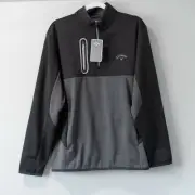 Callaway Quarter Zip Black/Grey Pullover Sweater Men's Size M