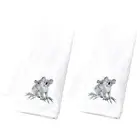 2x Pilbeam Living Cotton 65cm Koala Hand Towel Home/Bath Face Washer WHT/Grey