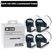 4 Roll DK-2243 Continuous Labels For Brother QL-1060N W/4 Permanent Frame DK2243
