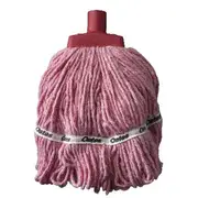 Oates Duraclean Hospital Launder Yarn Mop Head, 350g, Round, Red, Each