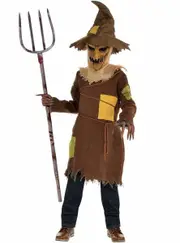 Hessian Scary Scarecrow Boys Halloween Costume