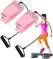 Stepper with Resistance Bands,Multipurpose Under Desk Stepper Small Stair Stepper | Versatile Workout Stepper Fitness Stepper for Full Body Workout