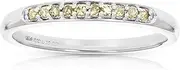 [Vir Jewels] 1/10 CT Sterling Silver Champagne Diamond Ring