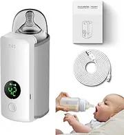 Aymxcls Fast Heating Baby Bottle Warmer, Travel-Easy, 18W Fast Charging, 6-Speed Temperature Control, 360 Degree Wrap Even Warming,Ensuring Baby Needs