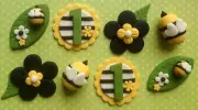 12 Delightful Bumble Bee Number Set BIRTHDAY CAKES, CUPCAKE TOPPERS, BABY SHOWER