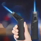 Welding BBQ Blow Torch Jet Lighter Windproof Butane Gun Trigger 4”Flame BLACK