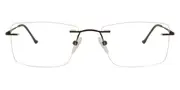 Square Rimless Metal Men's Glasses Online Brown Size 54 - Lenses Included - Private Health Rebate - Blue Light Block - SmartBuy Collection