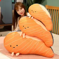 在飛比找Yahoo!奇摩拍賣優惠-附電子發票��卡通鮭魚抱枕 三文魚 娃娃 玩偶 抱枕 側睡枕