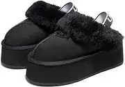 Best Gift Choice UGG 1978AUS Women's Elastic Ankle Strap Platform Slippers - Australian Sheepskin, Anti-Slip, Super Warm and Comfort
