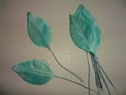 Millinery Satin Single Leaves Made in Japan - 3" - Vintage