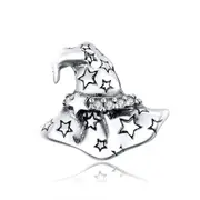 925 Sterling Silver Witch Hat Beads For Diy Bracelets & Necklaces