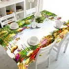 Christmas Classic3D Tablecloth Table cover Cloth Rectangle Wedding Party Banquet