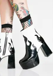 [Current Mood] Up In Flames Platform Booties