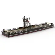 MOC Build: Railroad Ferry Ship Model with Interior Building Toys Set 2243