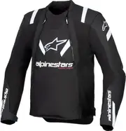 Alpinestars T-Stunt Air, textile jacket , color: Black/White , size: M