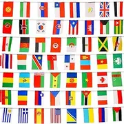 Buytra 200 Country Flags, Flags of The World, International Flags Bunting Banner Decorations for Party, Olympics, Grand Opening, Bar, Sports Clubs, School Events, Cultural Studies and More