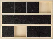 Dog Nail File Pad, Dog Nail Scratch Board with Treat Box, Scratching Boards for Dogs with Compartments, Pull-Out, Black, 35x25x2.8cm