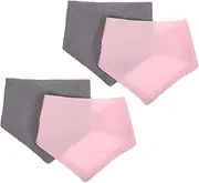 Yardwe Adjustable Bandana Bibs for 4 Pack Drool Bibs for Boys Girls Cotton Pp Fashionable Design