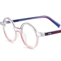 在飛比找蝦皮商城精選優惠-新款閃粉板材個性時尚圓形眼鏡框光學鏡框架小臉男女眼鏡工廠