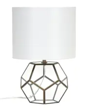 Lalia Home Transparent Octagonal Table Lamp