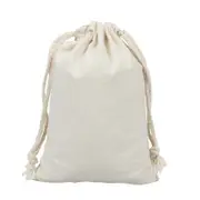 10X Canvas Drawstring Bags Bulk Linen-Calico Cotton Tote Gifts
