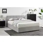 Theodore Storage Bed Frame with Drawers - Double Grey - Double