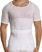 Men's Thin Compression Shirt Slimming Body Shaper Base Layer Stretch Shapewear Tummy Control for Exercise