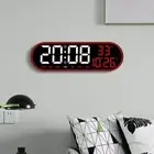 Large LED Digital Wall Clock Temperature Date Display Electronic Wall Clock USB