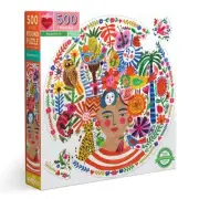 eeBoo "Positivity" 500 Piece Round Jigsaw Puzzle - NEW