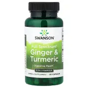 Swanson, Full Spectrum® Ginger & Turmeric, 60 Capsules