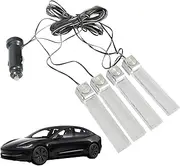 Berriphonia Car LED Atmosphere Lights - Car Interior Atmosphere Lamp - 4 in 1 Auto Ambient Lighting RGB Inside Car Light for Automotive Interior Dashboard
