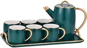 Water Carafe Afternoon Tea Set Simple Home Hotel Cold Kettle Ceramic Coffee Cup and Saucer Set Beverage Serveware