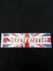 Supreme UK Box Logo Sticker Union Jack British Flag Rare