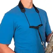 Protec Neoprene Saxophone Neck Strap with Comfort Bar - Black