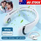 Mini Neck Fan Bladeless Hanging Air Cooler USB Rechargeable Portable Person#T