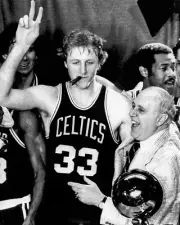 LARRY BIRD and RED AUERBACH Boston Celtics 8x10 Photo Print