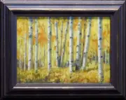 Robert Bob Rohm "Walk in the Woods" Original Oil on Board Landscape Hand Signed