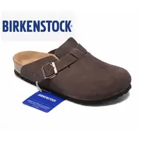 在飛比找蝦皮購物優惠-Birkenstock Boston 中性經典軟木咖啡色麂皮