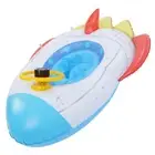 Inflatable Spaceship Pool Float With Steering Wheel Multifunctional Swimming A