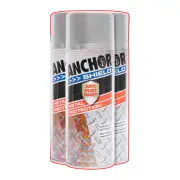 3 Packets of Anchor Shield Silver Aerosol Paint 300 Gram Rust Prevention